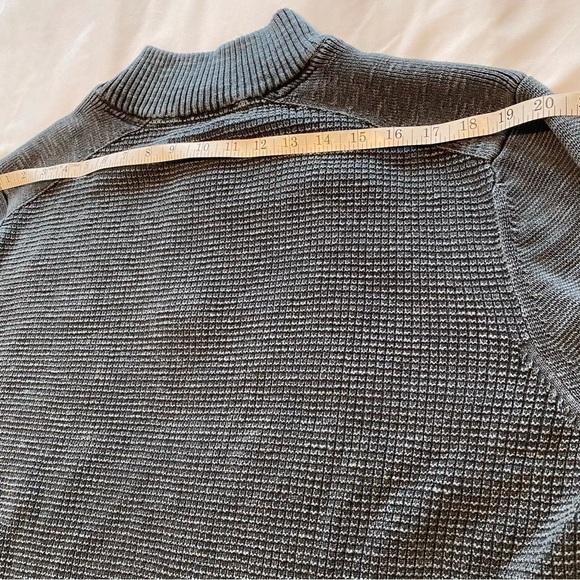 Tommy Bahama Dark Gray Sandover 1/4 Zip Pullover Chunky-Knit Sweater cotton XXL - Picture 8 of 11